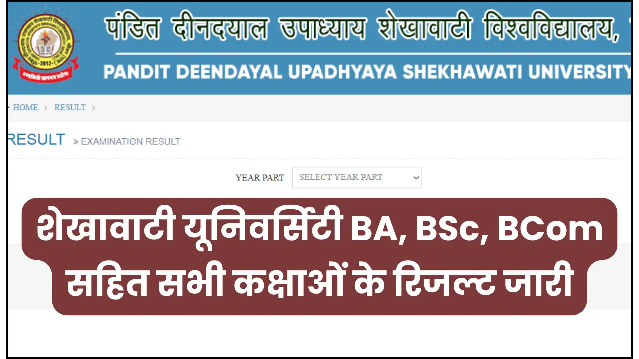 Shekhawati University Result 2025