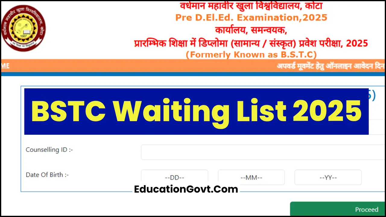 BSTC Waiting List 2025